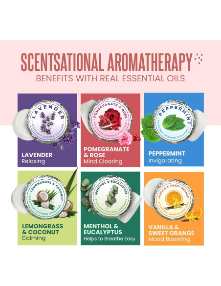 Pastillas de Vapor Aromaterapia Cleverfy - 6 Aromas Relajantes