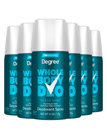 Desodorante Corporal Spray Degree para Hombres 6-Pack 31g