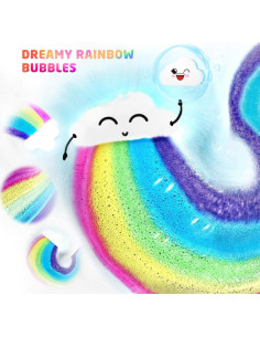 Bombas de Baño Nube Arcoíris Elfinbay - 8 Piezas 85g 2