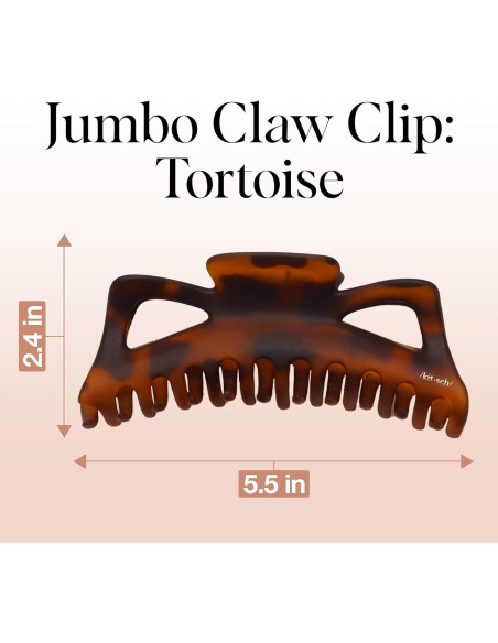 Set de 3 Clips de Garra Kitsch de Plástico Reciclado - Negro y Tortuga