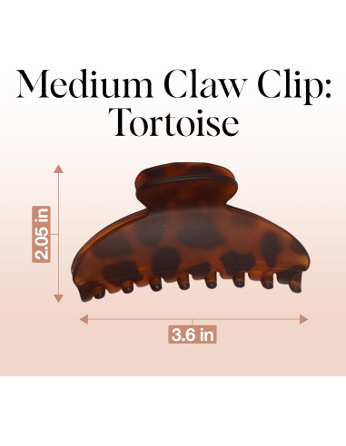 Set de 3 Clips de Garra Kitsch de Plástico Reciclado - Negro y Tortuga