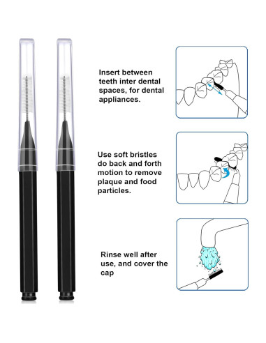 50 Cepillos Interdentales Patelai para Brackets Higiene Oral