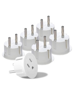 Adaptador de Enchufe Americano a Europeo OREI - Paquete de 6