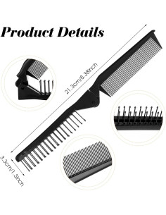 Peine Plegable Antiestático WY LIGHTING - Mini Cepillo de Viaje 2