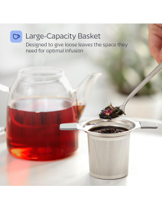 Infusor de Té GoodCups de Acero Inoxidable - Colador Grande Reutilizable 2