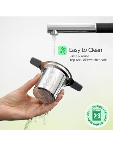 Infusor de Té GoodCups de Acero Inoxidable - Colador Grande Reutilizable
