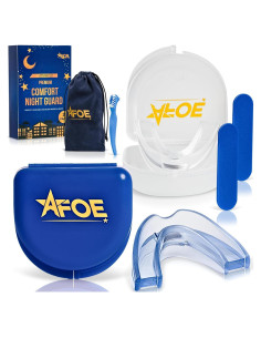 Protectores Nocturnos AFOE para Bruxismo - Doble Moldeo, 2 Unidades