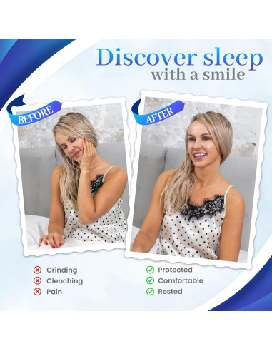 Protectores Nocturnos AFOE para Bruxismo - Doble Moldeo, 2 Unidades