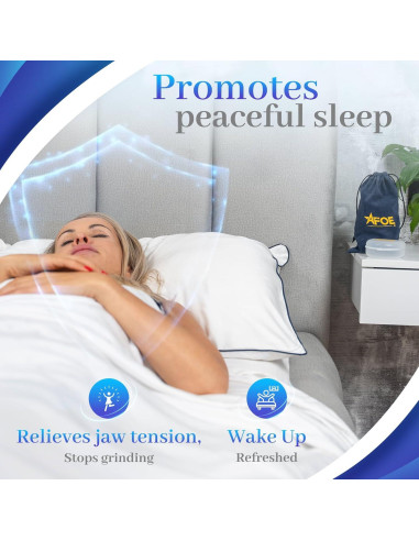 Protectores Nocturnos AFOE para Bruxismo - Doble Moldeo, 2 Unidades