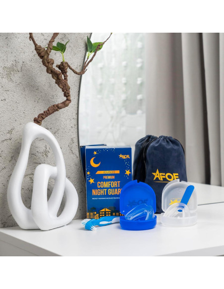 Protectores Nocturnos AFOE para Bruxismo - Doble Moldeo, 2 Unidades