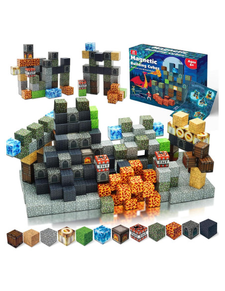 60 Bloques Magnéticos Castillo Oscuro GraceDuck - Juguetes STEM