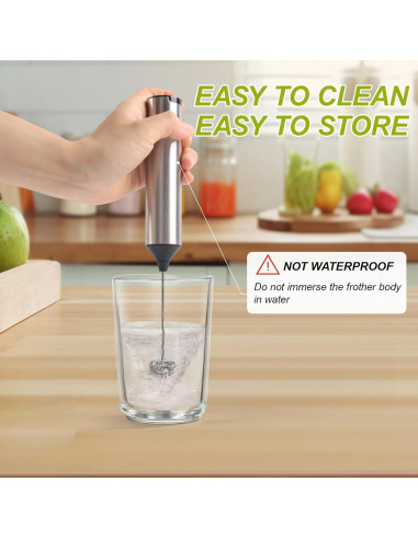 Espumador de Leche Eléctrico LetStay con Cucharita - 3 Velocidades