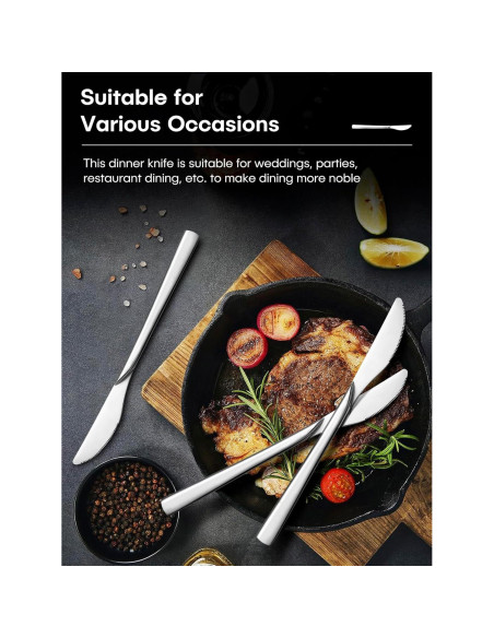 Juego de 24 Cuchillos de Cena Stapava de Acero Inoxidable 21.6 cm