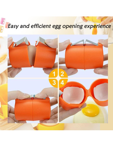 Juego de 3 Abridores de Cáscara de Huevo Aetomtins - Duraderos y Eficientes