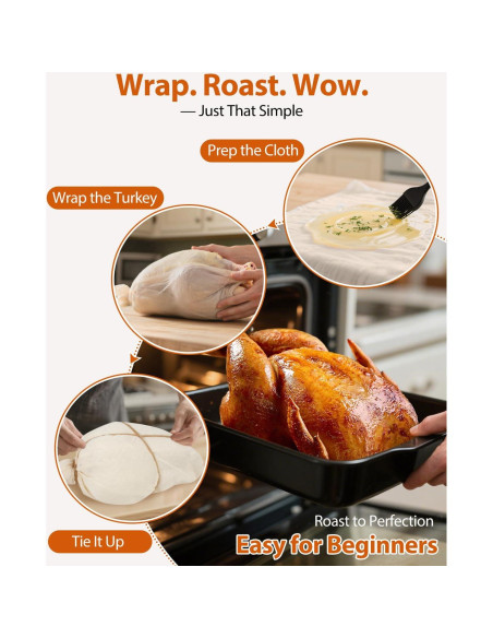 Tela de Queso Reutilizable para Pavo Hdnbsp 89x89cm con Cintas