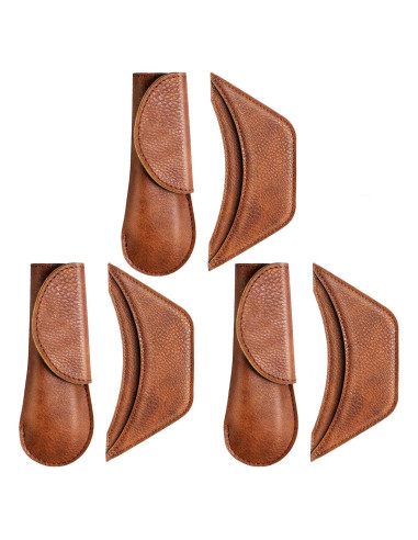 Soportes de Mango de Cuero PU Saintrygo 6 Piezas Antideslizantes