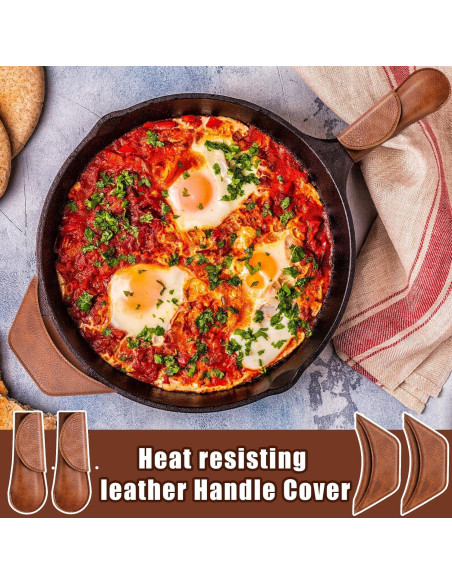 Soportes de Mango de Cuero PU Saintrygo 6 Piezas Antideslizantes