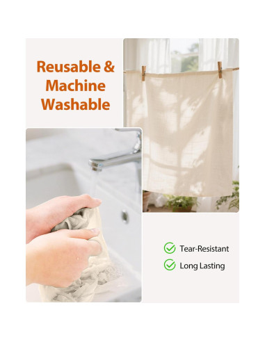 Tela de Queso Reutilizable para Pavo Hdnbsp 89x89cm con Cintas