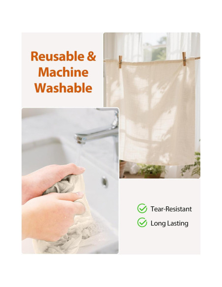 Tela de Queso Reutilizable para Pavo Hdnbsp 89x89cm con Cintas