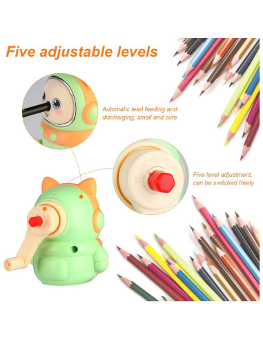 Sacapuntas Manual GoYoho Rosa 5 Puntos para Niños