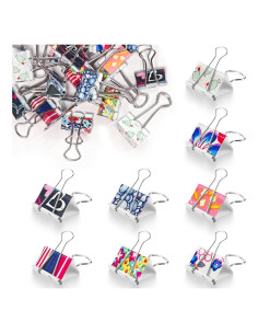 Mini Carpetas Clips de Acero Inoxidable MbsaAO 24 Piezas 6 Colores