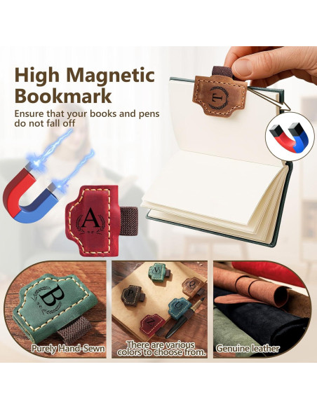 Marcador de Páginas Magnético de Cuero Aebgsa Personalizado