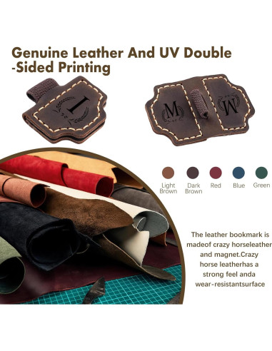 Marcador de Páginas Magnético de Cuero Aebgsa Personalizado