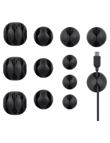Clips de Cable Avantree 12 Piezas Organizador Adhesivo Clips de Cable Avantree 12 Piezas Organizador Adhesivo