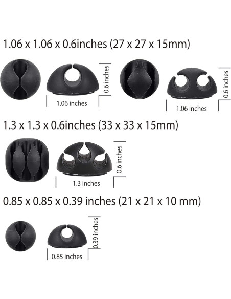 Clips de Cable Avantree 12 Piezas Organizador Adhesivo Clips de Cable Avantree 12 Piezas Organizador Adhesivo