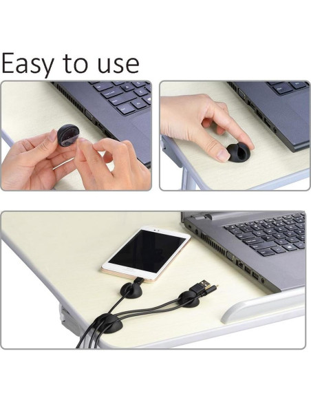 Clips de Cable Avantree 12 Piezas Organizador Adhesivo Clips de Cable Avantree 12 Piezas Organizador Adhesivo