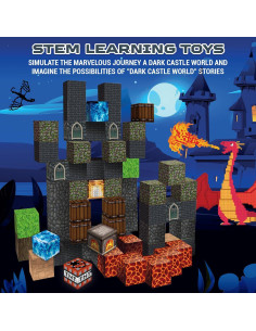 60 Bloques Magnéticos Castillo Oscuro GraceDuck - Juguetes STEM 2