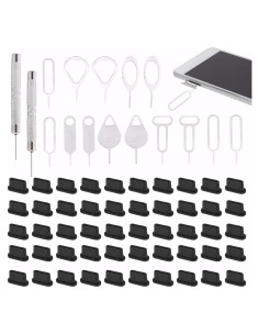 16 Piezas Herramienta Extracción SIM Xorim + 50 Tapones Polvo