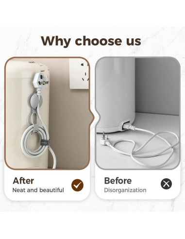 Bridas de Silicona Reutilizables WUSAIRX - Organizador de Cables 3 Piezas