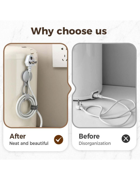 Bridas de Silicona Reutilizables WUSAIRX - Organizador de Cables 3 Piezas