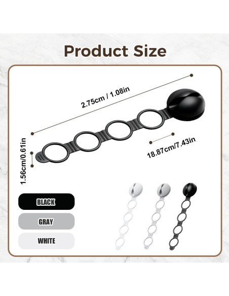 Bridas de Silicona Reutilizables WUSAIRX - Organizador de Cables 3 Piezas