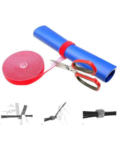 5 Rollos de Correas de Cable Reutilizables Darller 2m Nylon