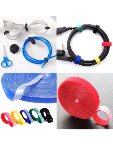 5 Rollos de Correas de Cable Reutilizables Darller 2m Nylon