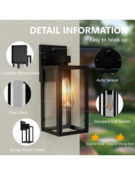 Luz de Sensor de Movimiento Kainozoic 802 Exterior 12.7x15.5cm