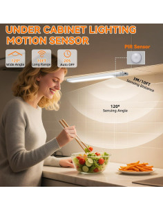 Luz Bajo Gabinete Inalámbrica ZioeYiue 3 Pack con Sensor 2