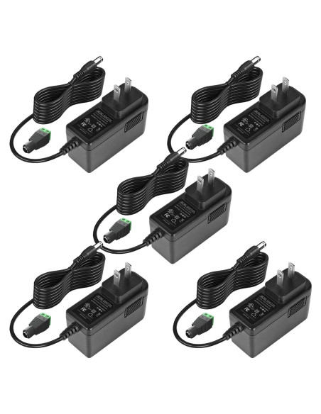 Adaptador de corriente 12V 2A UL - 5 unidades para LED