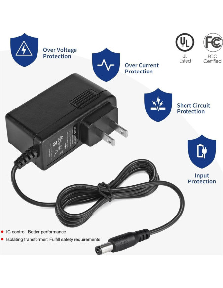 Adaptador de corriente 12V 2A UL - 5 unidades para LED
