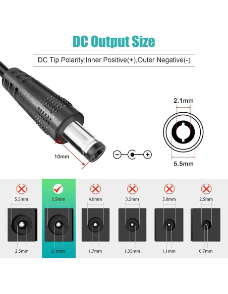 Adaptador de corriente 12V 2A UL - 5 unidades para LED