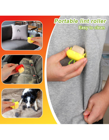 2 Rodillos Quitapelusas Portátiles Reutilizables Lasuroa