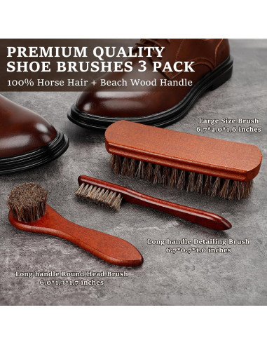 Kit de Brillo para Zapatos 15 Piezas - Limpiador y Acondicionador de Cuero