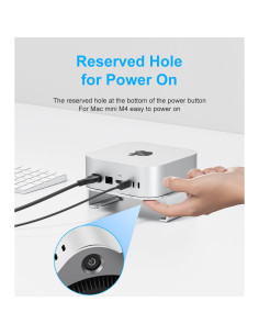 Soporte de escritorio aluminio para Mac Mini M4 - SNANSHI 2