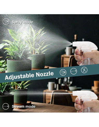 Botellas de Spray Plásticas Hethyo 500ml 2 Pack Reutilizables