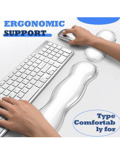 Juego de Reposamuñecas de Gel Silicona Genérico Antideslizante 2