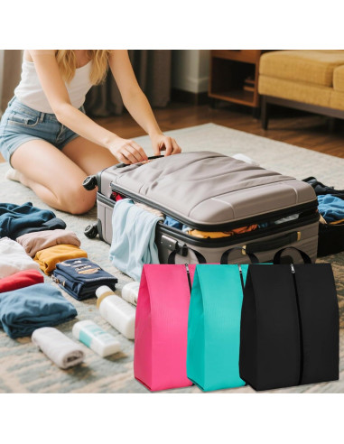 6 Bolsas de Zapatos de Viaje Portátiles con Cremallera - Multiusos