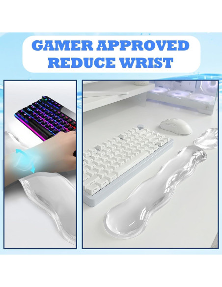 Juego de Reposamuñecas de Gel Silicona Genérico Antideslizante