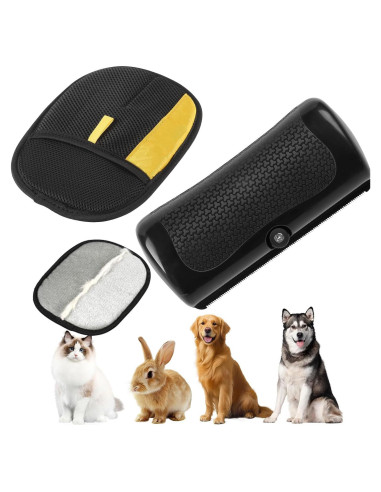 Cepillo Deshedding y Guante Eliminador de Pelo para Mascotas
